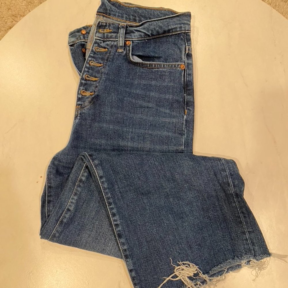Marine Layer Wide Leg Crop Jeans (Size 27)